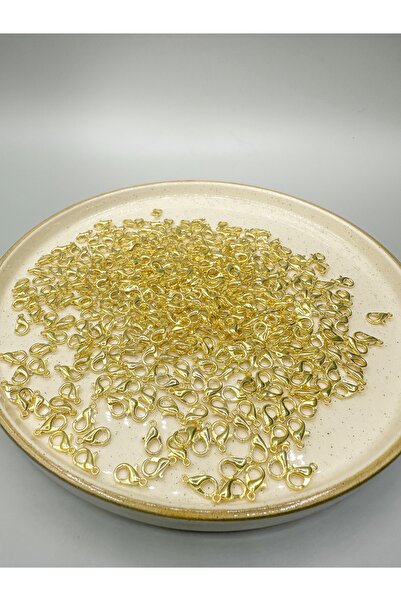 Egem aksesuar 10 Adet Sarı Renk Metal 502 Papağan Kilit-kapama (12x6mm)