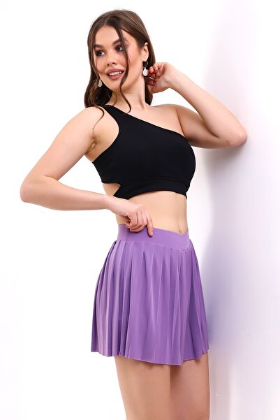 winmoda Жіноча спідниця для тенісу з підкладкою та колготками / Tennis Skirt