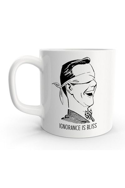 Rock'n Fox Happiness is Happiness Ignorence Is Bliss Themed Mug