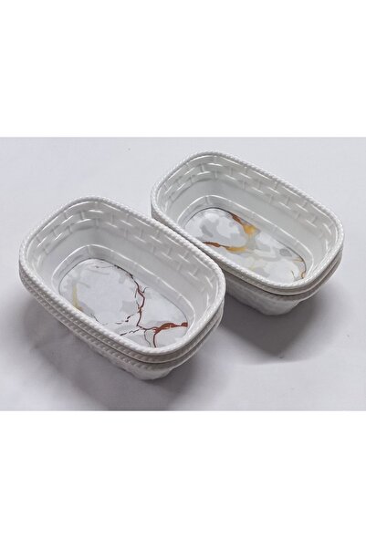 akbulut Akel Melamin 6 Lı Melamin Oval Tabak Kahvaltılık Cerezlık Sosluk Uzun...