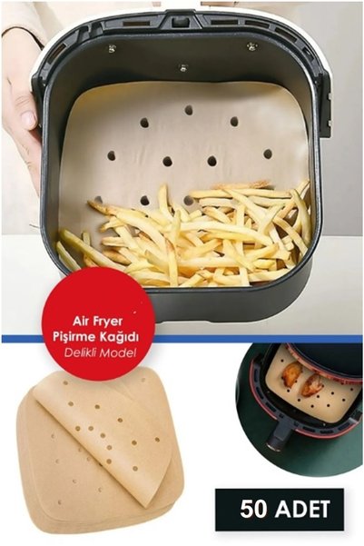 Kitchen Beauty 50 Adet Air Fryer Pişirme Kağıdı Tek Kullanımlık Yağ Geçirmez ...