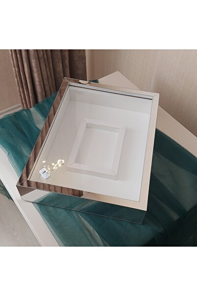 Verda Çerçeve 30x40 Cm Ledli Gümüş Pleksi Kaplı Fotoğraf Bölümlü Tasarım Gül ...