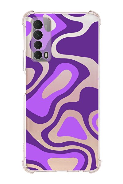 PrintiFy Huawei P Smart 2021 Köşe Korumalı Antişok Kapak Renkli Desen Tasarım...