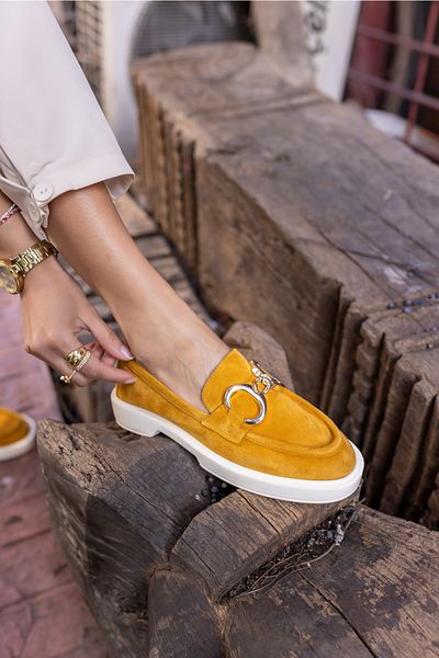 ANGELİNA JONES Pantofi de damă Granda Sari din piele naturală din piele intoarsa