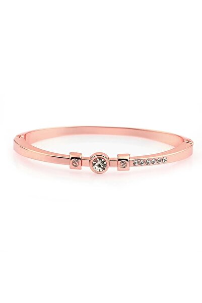 Everglow Jewelry Kadın Gümüş Renk Büyük Taşlı Kelepçe Bileklik