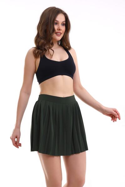 winmoda Жіноча спідниця для тенісу з підкладкою та колготками Tennis Skirt