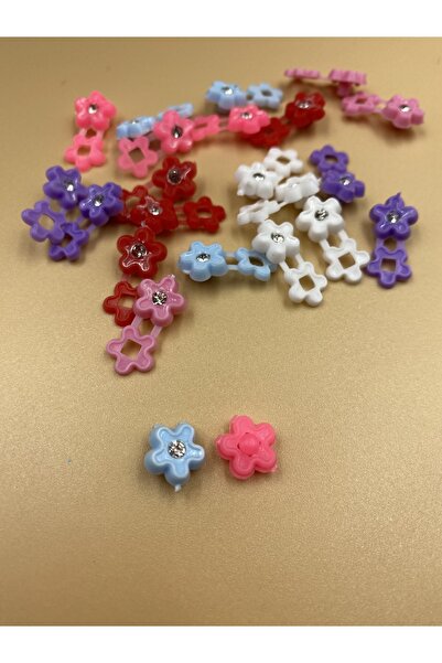 Melkady Aksesuar Melkady 444 - mărgele de păr cu flori colorate și piatră (24...