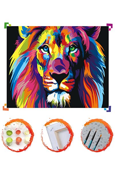 PlusHobby Sb03/aslan-sayılarla Boyama Seti 40x50 Cm Tuval