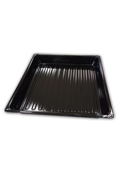 abnturk Siyah Emaye Fırın Tepsisi 42x38cm Dikdörtgen Iç Dış Yüzeyi Sağlıklı E...
