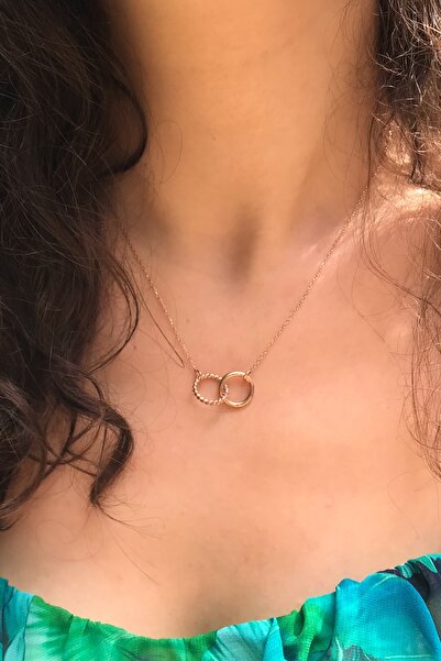 The AC Stories Circles Kolyesi | Minimal Iç Içe Halka 925 Ayar Gümüş Kolye, A...