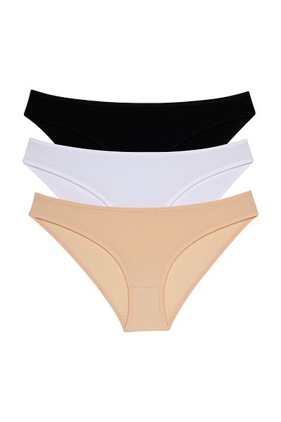 pink mood Πολύχρωμο κάλυμμα Slip Panties 3 Συσκευασία