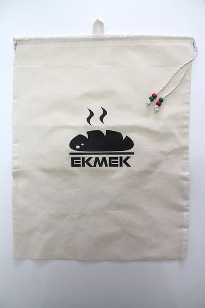 Emtory Home Голяма чанта за хляб с щампа и каишка за топъл хляб, 50x40 см