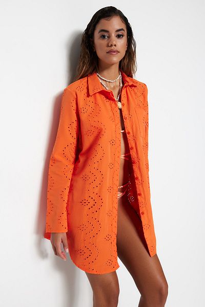 Trendyol Collection Cămașă țesută cu flori de rodie TBESS21GO1130