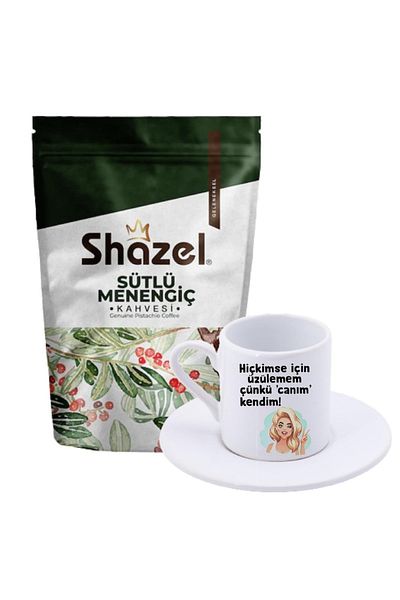 Shazel Menengic Coffee with Milk 200 Gr+ My Dear Myself Turkish Coffee Cup
