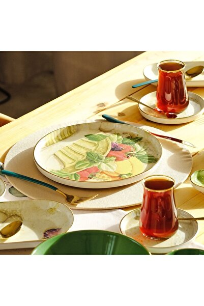 Glore Verdura Gold Gilded 27 Piece Tea Time Set for 6 People