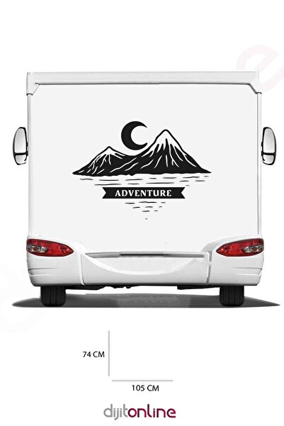 Dijitonline ملصق جبل القافلة متوافق - ملصق المغامرة - ملصق القمر - 105x74 سم