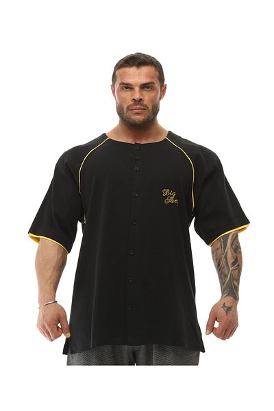 Big Sam قميص بناء الجسم Oldschool باللون الأزرق الداكن 5001