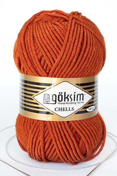 LaVita Yarn خيط محبوك بلون الطوب من Chells - 9729