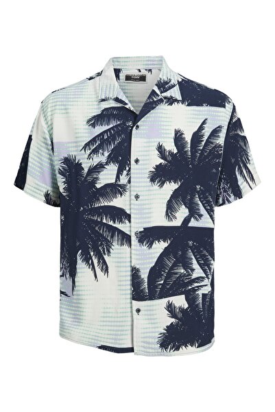Jack & Jones Patterned Short Sleeve Shirt - Unnatural