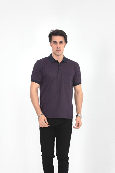 KMKkombin Μπλουζάκι Dad Polo με στρογγυλή γραμμή με λαιμόκοψη και 3 κουμπιά στον γιακά