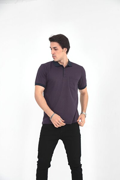 KMKkombin Μπλουζάκι Dad Polo με στρογγυλή γραμμή με λαιμόκοψη και 3 κουμπιά στον γιακά