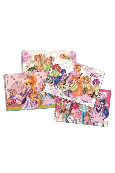 Gıpta Caiet de pictură Winx pe spirală 25x35 15 Yp.3088