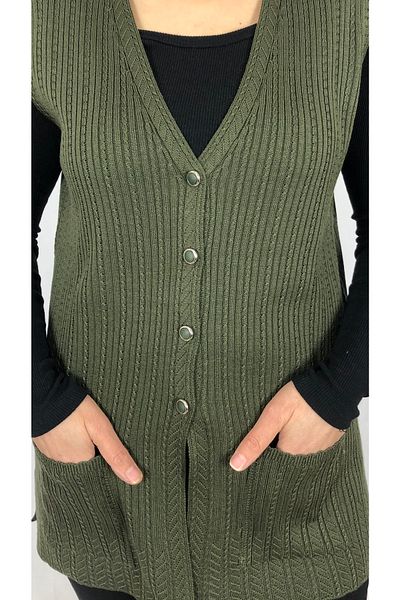 ECE GİYİM Mercerized - Young Short Pocket Vest