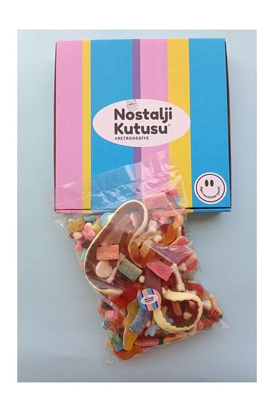 Nostalji Kutusu 1 kg Soft Gummy Pick Mix Pocket - Jelly Candy