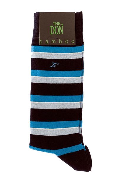 TheDon Ανδρικές κάλτσες Don Striped Bamboo K007b Navy Blue