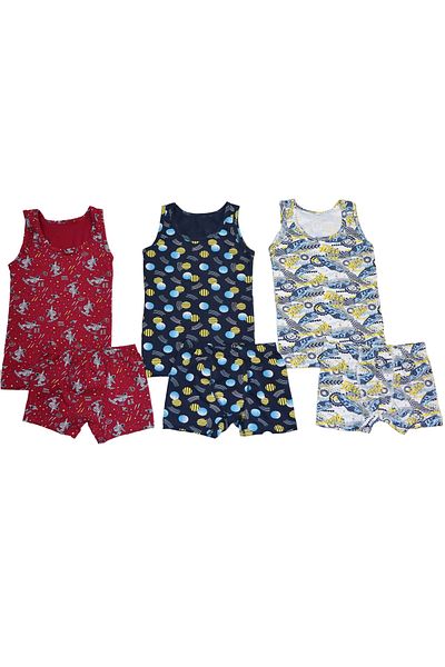 Poli Underwear Boy's 3-Piece Boxer Briefs Athlete Set