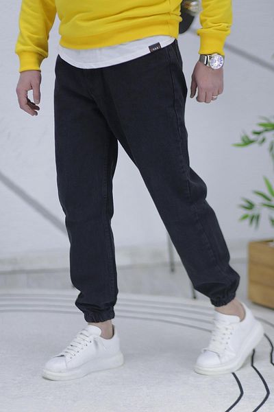 WAFRA Men's Elastic Waist Boyfriend Jeans 656