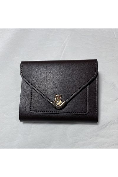FM Flamingo Modest Owl Detailed Women's Wallet Brown