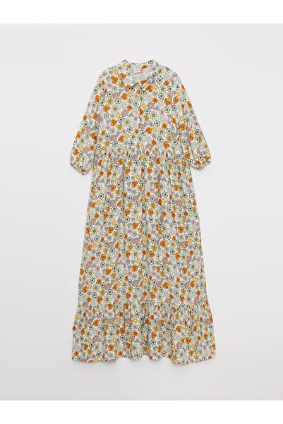 LC Waikiki Рокля за момиче от вискоза с яка на риза