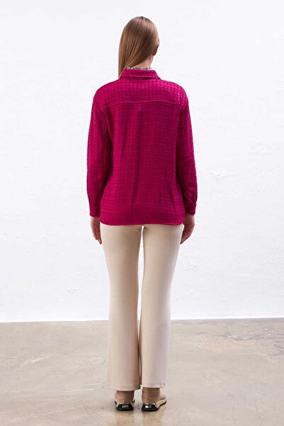 Gusto Πουκάμισο Tweed - Φούξια