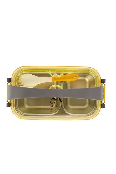 Vagonlife Two Layer 1400 Ml Stainless Steel Easy Lock Travel Bowl - Food Box