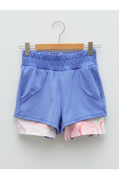 LC Waikiki Colanți imprimați pentru fete Pantaloni scurți cu talie elastică