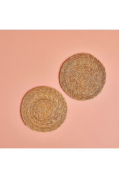 ELZEY HOME Wicker Design Trivet 2 Pieces 20 Cm