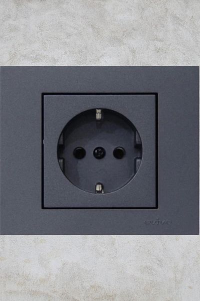 Morgri Smoked Grounded Socket 43 Frame Ovivo