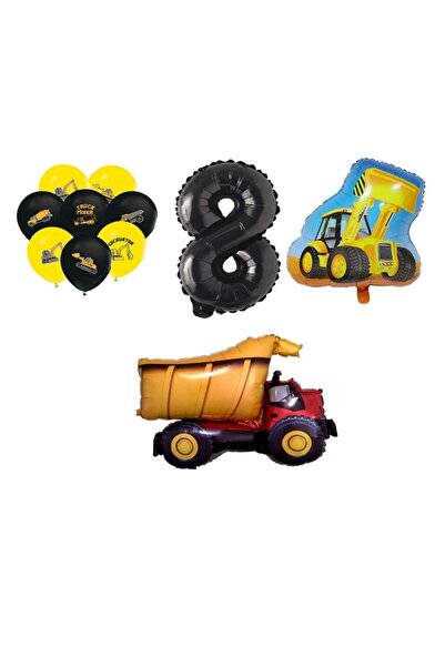 BEST PARTİ DOĞUM GÜNÜ PARTİ SÜSLERİ Construction Themed Birthday Truck Scoop ...