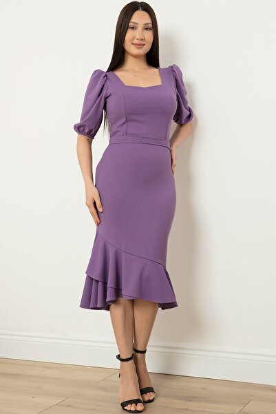 PULLIMM Коротке плаття з воланами на рукавах і спідниці 13422