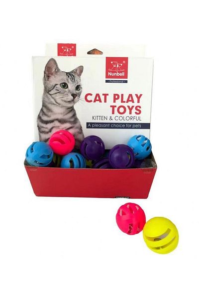 Nunbell Cat Toy Colorful Ball 1 Tane