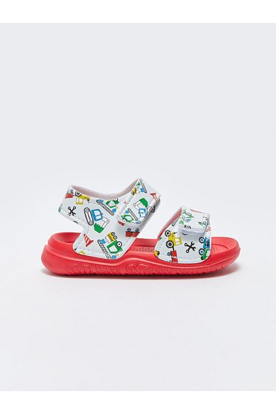 LC Waikiki Printed Velcro Baby Boy Sandals