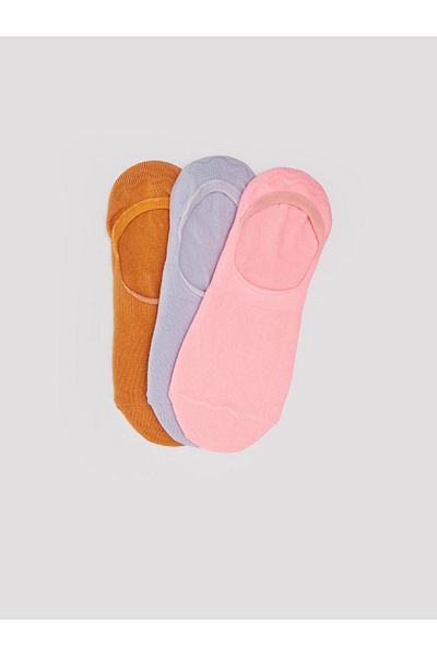 LC Waikiki Pack of 3 Women's Plain Ballerina Socks