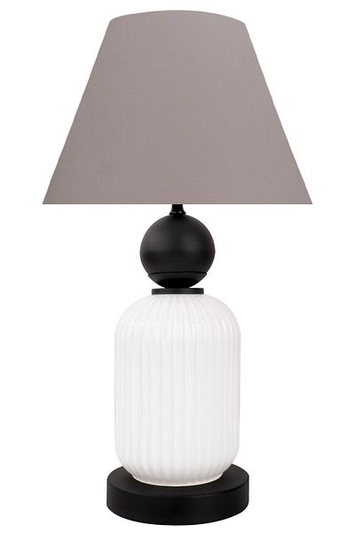MINIMAL ETICARET VE BILGI TEKNOLOJILERI Lotus Opal Black - White Cone Glass Lampshade