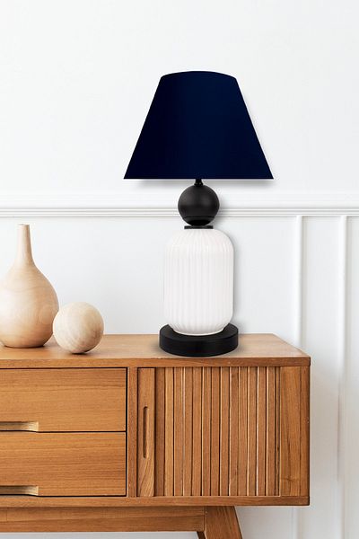 MINIMAL ETICARET VE BILGI TEKNOLOJILERI Lotus Opal Black - White Cone Glass Lampshade