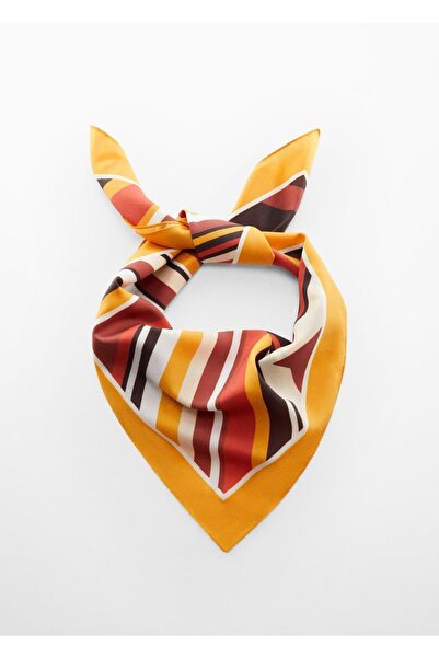 MANGO Woman Geometrik Desenli Fular