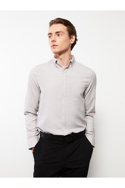 LC Waikiki Cămașă Dobby pentru bărbați, cu mânecă lungă, slim fit