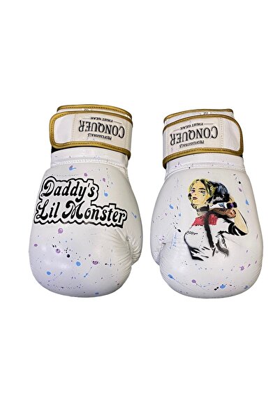Conquer Custom Made Harley Quinn Leather Boxing Gloves
