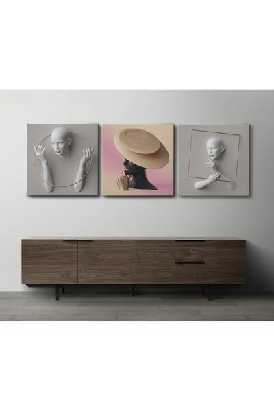 Generic Brand Decor Birou Femei și forme superbe Tablou decorativ minimalist ...