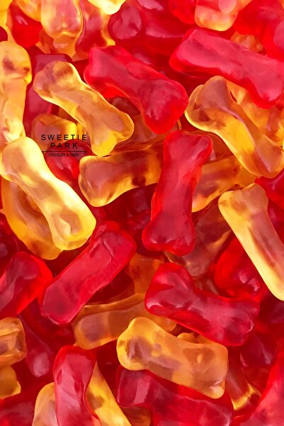 Haribo 1 كجم جيلي فواكه - عظم صغير ونكهة الفراولة، جيلي حلوى ناعم